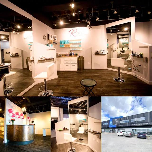 Modern and elegant interior of RUWIS, a luxury beauty salon in Winnipeg